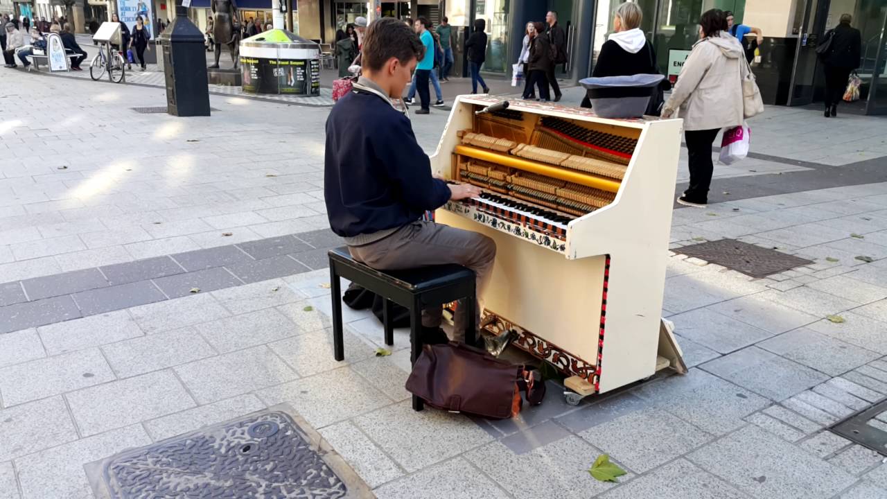Cardiff Street Piano Player 2 YouTube