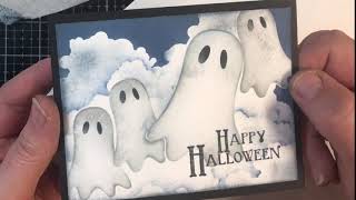 Stenciled Ghosts and Clouds by Technique Junkies