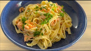 How to cook creamy salmon pasta like a proper Italian?/ Easiest Smoked salmon pasta