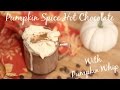 PUMPKIN SPICE HOT CHOCOLATE WITH PUMPKIN WHIPPED CREAM STARBUCKS INSPIRED || KATIE BOOKSER