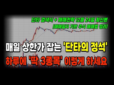 상한가 잡고 싶다면 단타매매, 단기매매 '이 방법' 으로 하루 딱 3종목만 찾아보세요. 가장 자주 활용하고 있는 단타 종목 찾는법, 매매전략 싹다 공개합니다. (단타검색기 포함)
