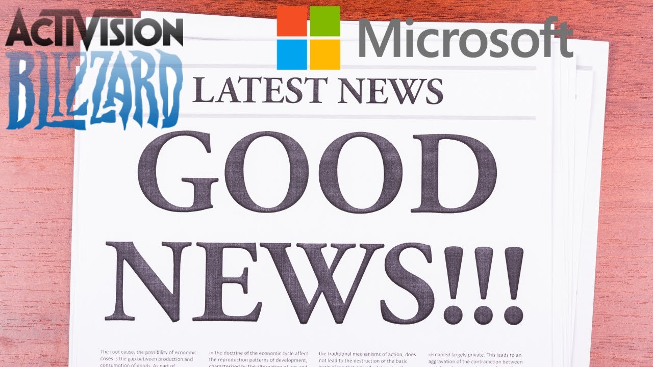 good news for Activision Blizzard Microsoft deal