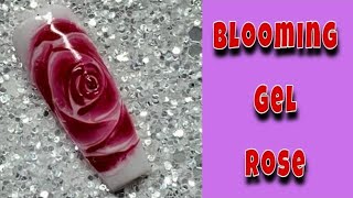 : Blooming Rose Gel Nail Design - Easy Nail Art