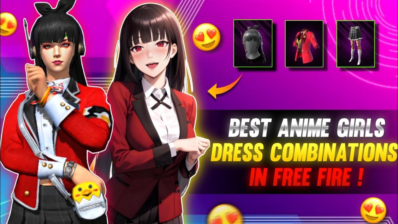 BEST ANIME GIRLS DRESS COMBINATION ! 😍 BEST ANIME DRESS COMBINATION IN FREE FIRE | MUST WATCH .