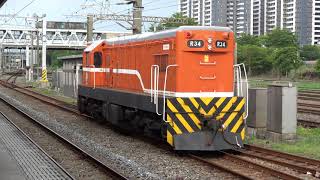 8\/19\/2021 台鐵 8263次 富岡基地出廠列車 本務R34 柴電機車 單機 竹貨到 \/ TRA EMD G12 comes back from Fugang workshop