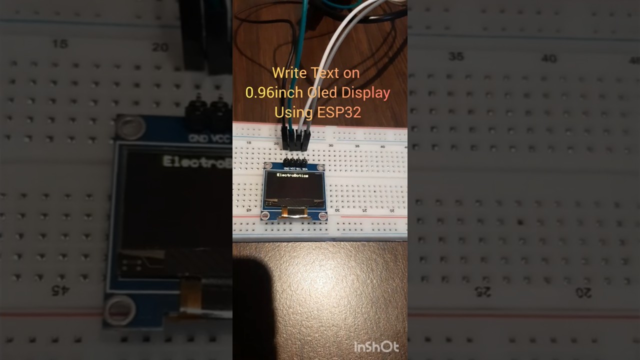 1 min to write text on 0.96inch Oled Display using ESP32 #diy #arduino #oleddisplay #esp32