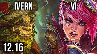 IVERN vs VI (JNG) | 2/0/16, 4.1M mastery, Rank 5 Ivern, 1300  games | KR Master | 12.16