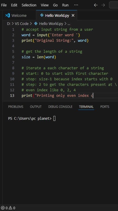 Python Master uses trick to print characters at even index positions # ...