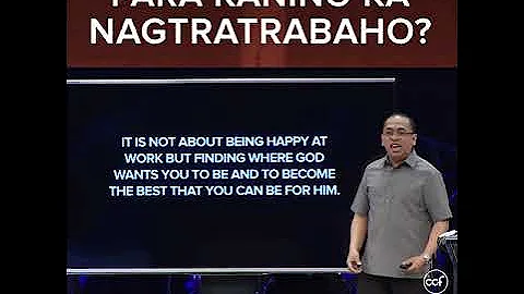 Para Kanino Ka Nagtratrabaho - Bong Saquing - Lifegoals Snippets