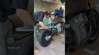 Honda GL500 Cafe race subframe mockup