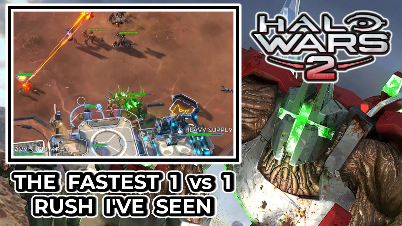 Halo Wars 2 Gameplay | The Fastest Rush I Experienced in 1 vs 1
