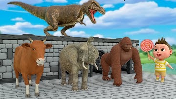 Nhạc Thiếu Nhi Remix: Chú Khủng Long, Con lợn éc, Chú khỉ con| Phim Hoạt Hình Cho Bé Học Động Vật