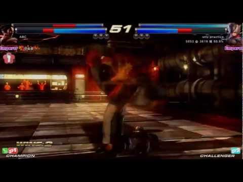 Tekken Tag 2 Unlimited Only Practice Nina Lars Vs ABC Ganryu Kazuya 