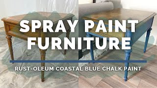 How to Spray Paint Furniture with RustOleum Chalked Spray Paint