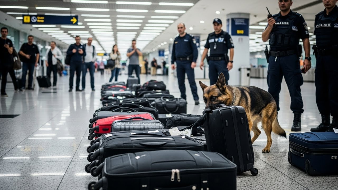 Un Câine Polițist Mușcă O Valiză La Aeroport — Câteva Secunde Mai Târziu, Aeroportul A Amuțit!