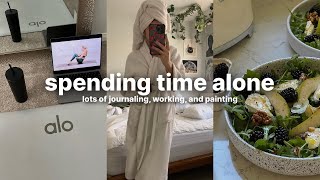 vlog: spend a productive day with me! journaling, working, painting, etc