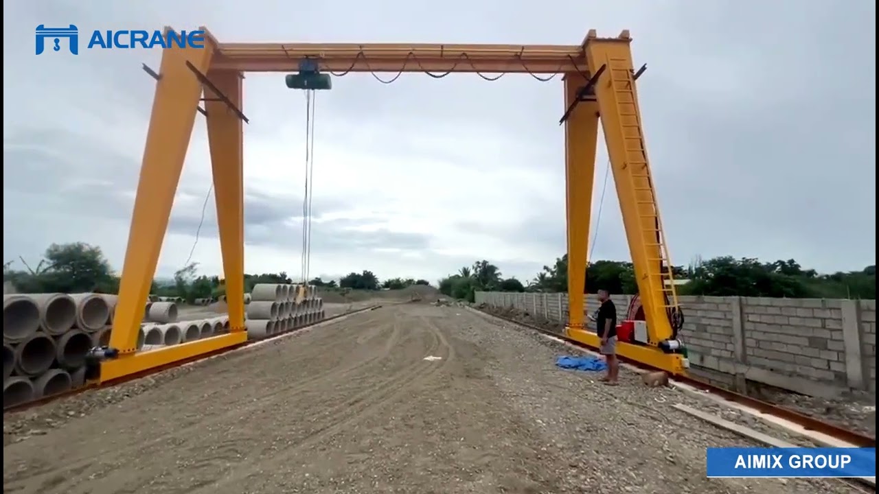Single Girder Gantry Crane for Cement Pipe Production in the Philippines