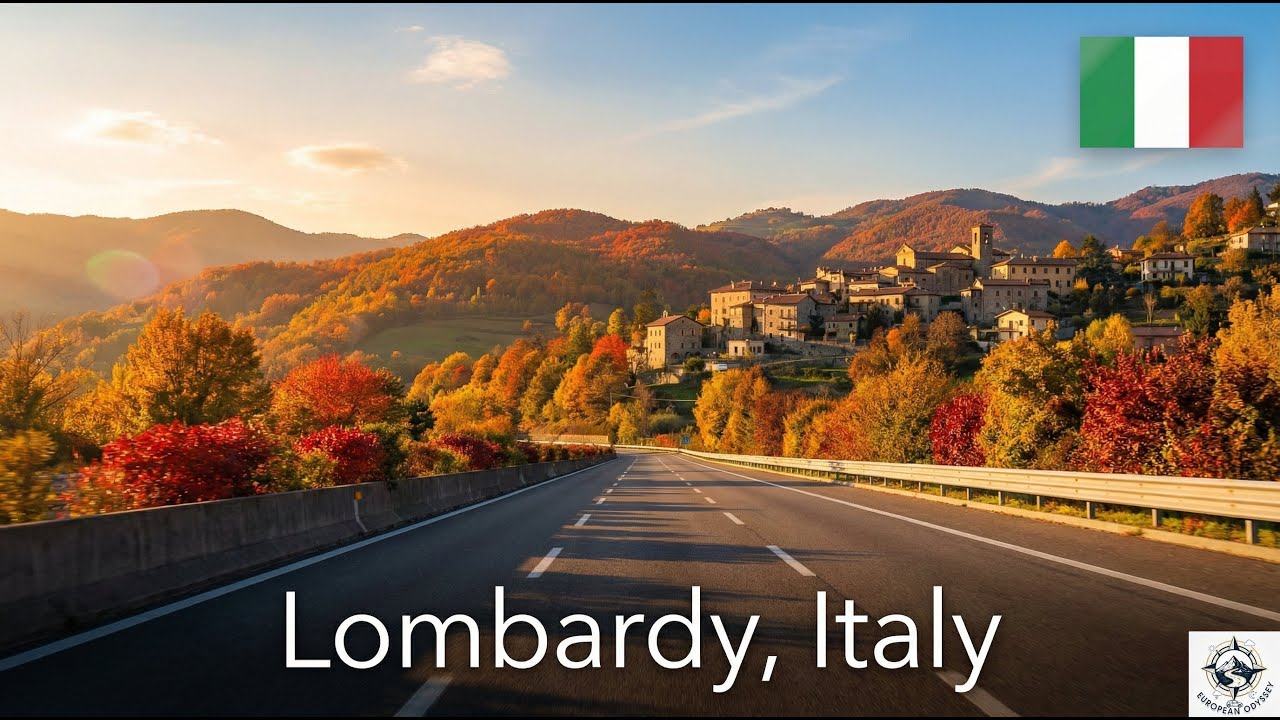 Lombardy 4K | Calcinato to Rovato | Relaxing Autumn Drive