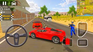 Police drift Simulator Car Android Red Color New Update (Crazy Android Driving)01 screenshot 3