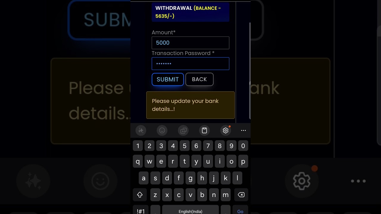 oriens global withdrawal problem