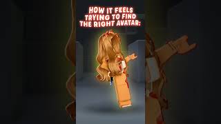 FINDING THE RIGHT AVATAR.. #roblox #fyp