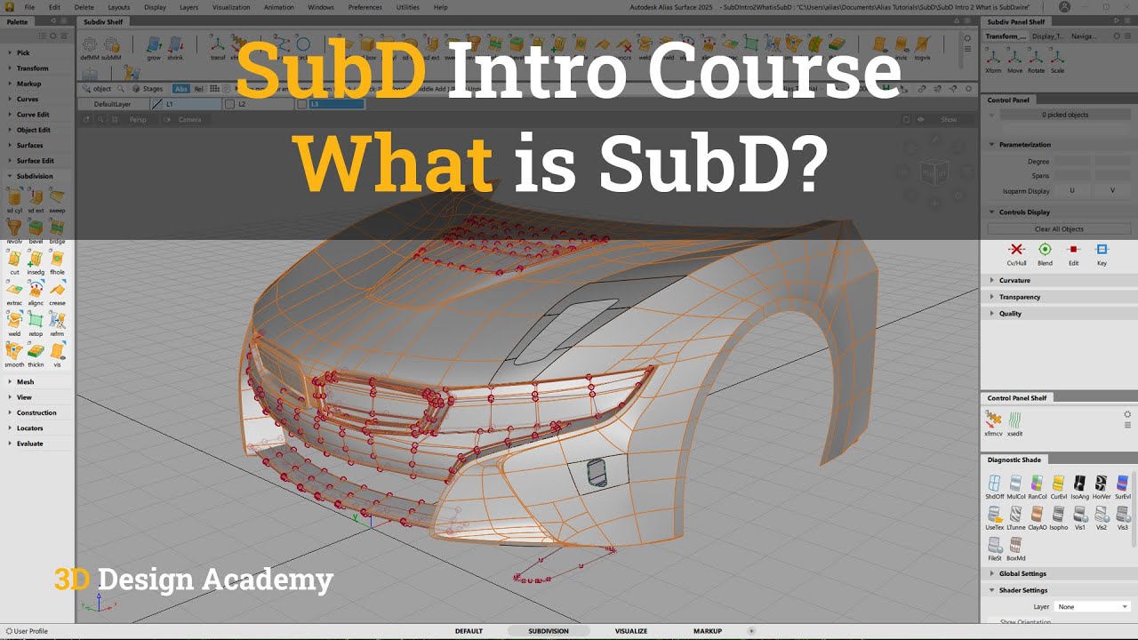 Autodesk Alias Tutorials, SubD Intro 1 - What is SubD?