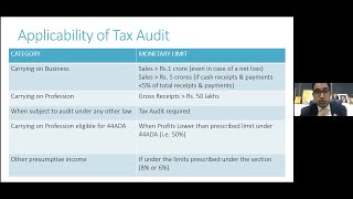 A seminar on Practical Aspects of Tax Audit - By Dr. CA Abhishek Murali