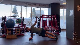 Side Plank with DB Reverse Fly