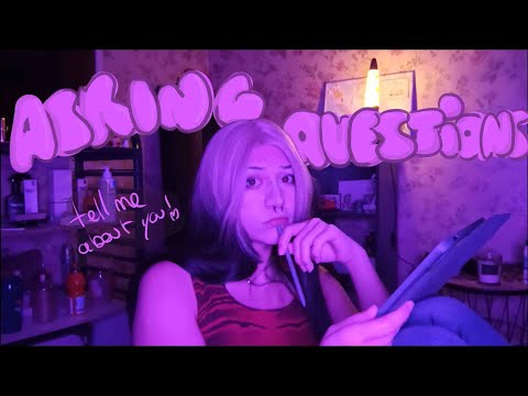 ASMR - Asking you strange personal questions / ipad typing (lofi)