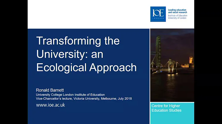 VC's Lecture - Transforming the University: An Eco...