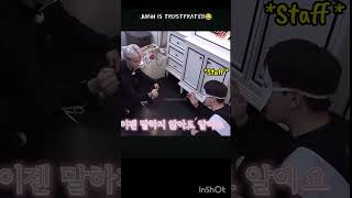 Jimin is playing endless rock paper scissor game with staff 😂#shorts #jimin #rockpaperscissors #bts