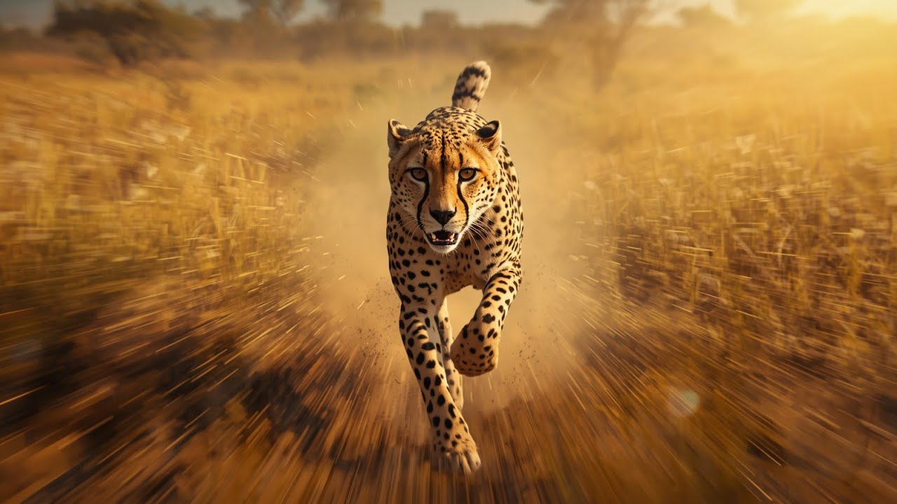 "Cheetah Running at Full Speed | Fastest Animal on Earth in Action 🐆🔥"