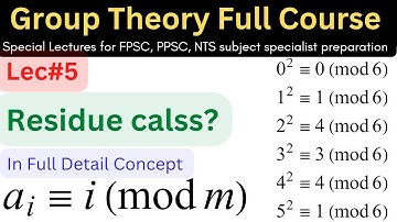 Residue class full explanation lec#5(1) residue class under module m #ppsc #mathematics #lectures