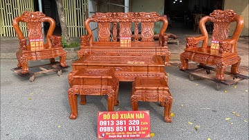 Quốc Voi Đẳng Cấp Nhất Thị Trường Cột 12 Chân 14 Gỗ Hương Đá