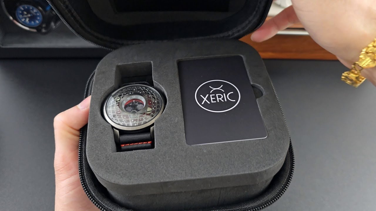 Xeric Trappist-1, TMP-3014, American Moonphase Gunmetal Red