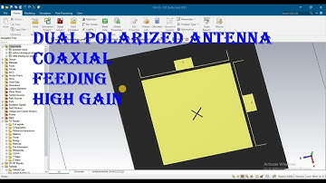 Coaxial Fed Dual polarized Patch Antenna pair of SIRs cross polarization  below  18 dB in cst