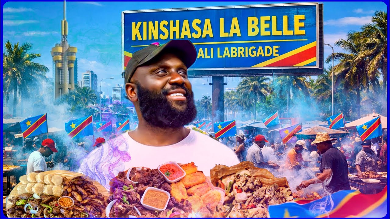 KINSHASA :  STREET-FOOD CONGOLAISE (et paysage de fou !!)