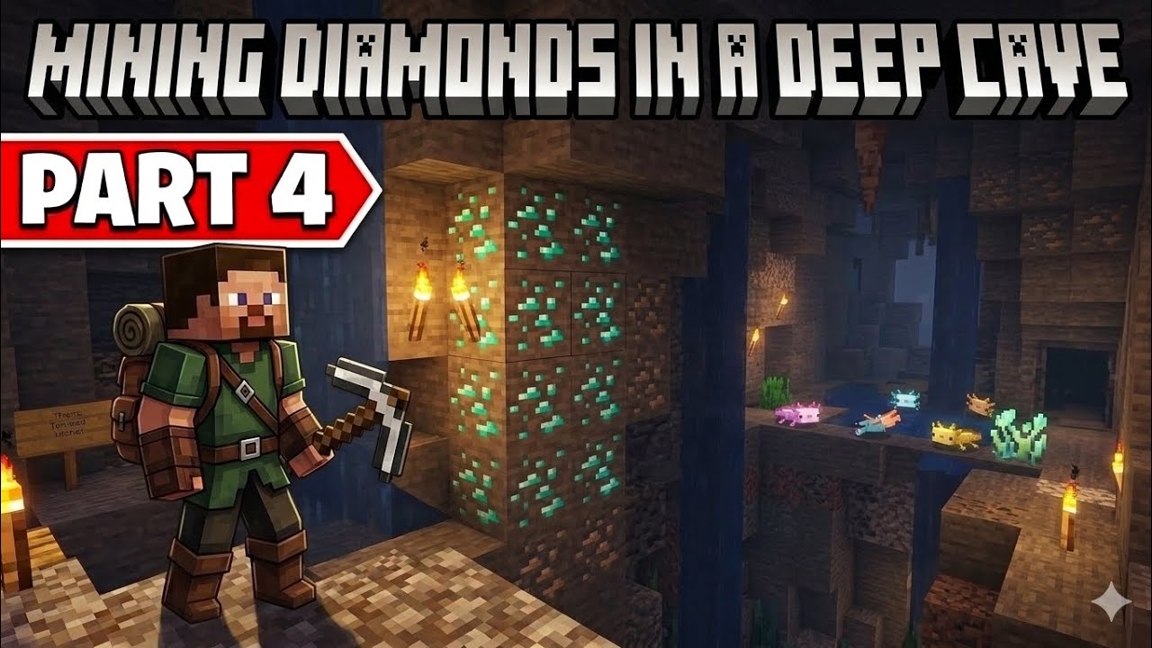 Minecraft Survival series part 4. l. find the diamond - YouTube