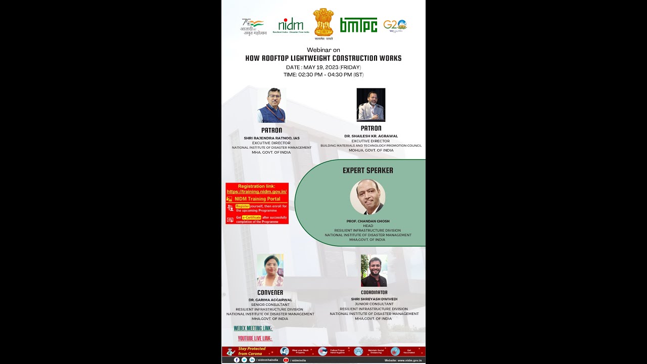 HOW ROOFTOP LIGHTWEIGHT CONSTRUCTION WORKS.| DISASTER IN INDIA | MHA | COVID-19 | DRR | 2023 | INDIA