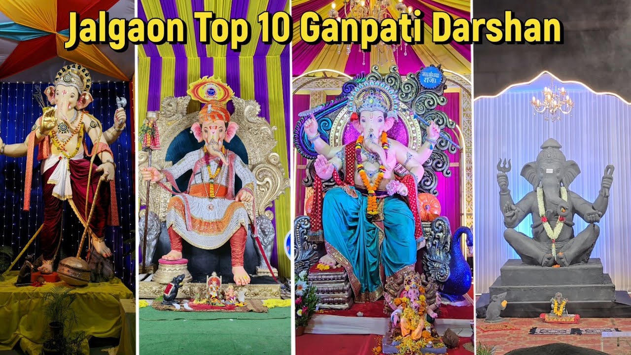 Jalgaon Top 10 Ganpati Bappa Darshan 😍 2024 (Part3) #jalgaon