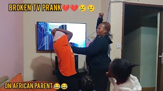 Broken Tv Screen Prank on African Parent??||*MUST WATCH*