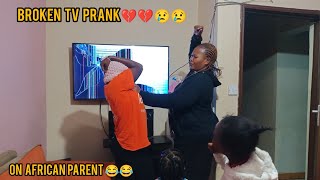 Broken Tv Screen Prank On African Parentmust Watch