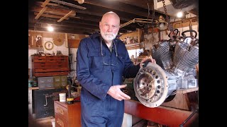 Morgan 3 wheeler workshop, Removing the clutch, flywheel and Centa cush drive.