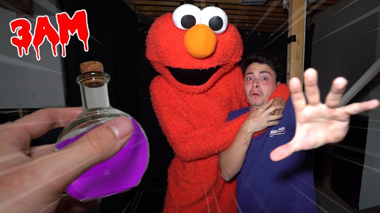 potion of night vision (IT WORKS!?) USING GIANT POTION ON ELMO DOLL AT 3 AM!! *HE COMES TO LIFE*
