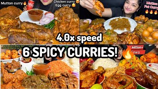 Ultimate Spicy Curry Feast 🔥 Chicken Curry, Mutton Curry, Egg Curry,Fish Curry, Kaleji curry Mukbang