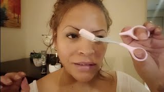 ASMR| DOING YOUR BROWS 🌸 TRIMMING • SPOOLIE • PLUCKING [VERY REALISTIC] •  PERSONAL ATTENTION 