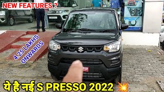 New Maruti Suzuki S presso 2022 updated model - vxi plus top model on road price features review