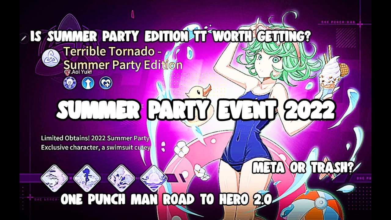 One Punch Man Road To Hero 2.0 Summer Party Edition Terrible Tornado "TT" Is She Worth It?