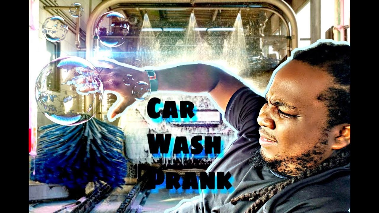 Opening the window while in the car wash *prank on husband* YouTube