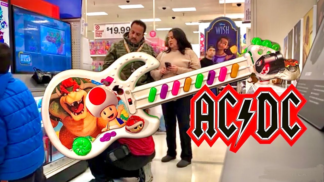 AC/DC With a Toy Guitar at (TARGET) - YouTube